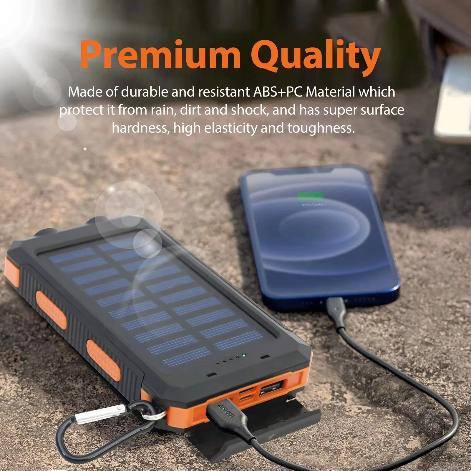 방수 기능이 있는 20000mAh 용량의 태양광 충전식 - Solar Emergency Charger 리뷰 및 가격
